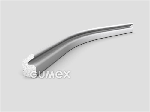 Geformtes mikroporöses Silikonprofil, 13,4x8mm, Dichte 400kg/m3, -60°C/+225°C, weiss, 